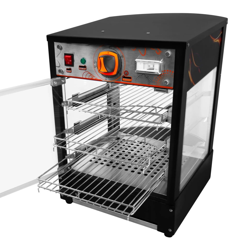Scaldavivande commerciale 30 - 85°C  per pizza Display In vetro Incluse le pinze