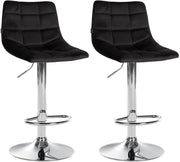 2er Set Barhocker Jerry Samt chrom