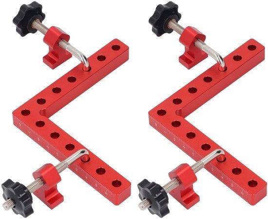 Strumento di misurazione angolare robusto per costruzioni - 90 gradi - struttura in alluminio leggera - lavorazione del legno - precisione - strumento di misurazione angolare duraturo e resistente all'usura - strumento di misurazione angolare per angoli.