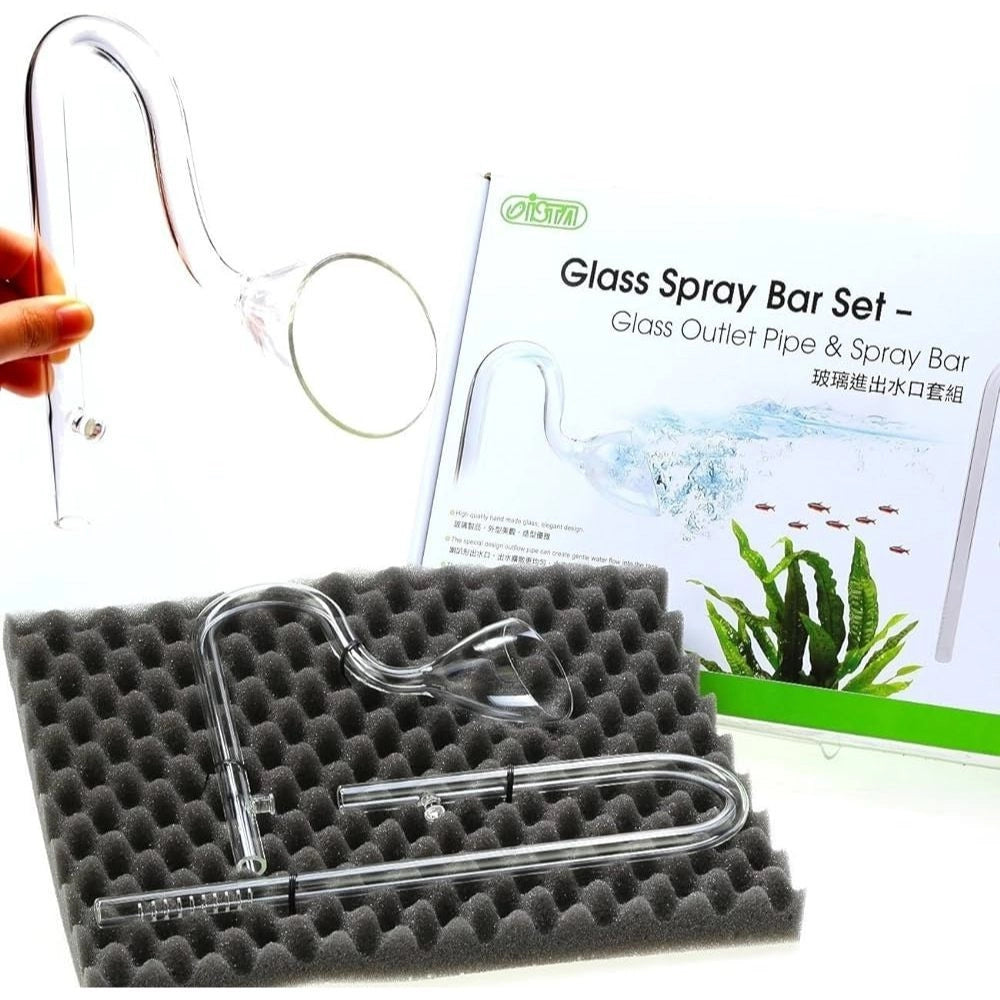 Ista Glass Inflow and Outflow Pipe Set - Set di Mandata e Aspirazione in Vetro Diametro: 16 mm