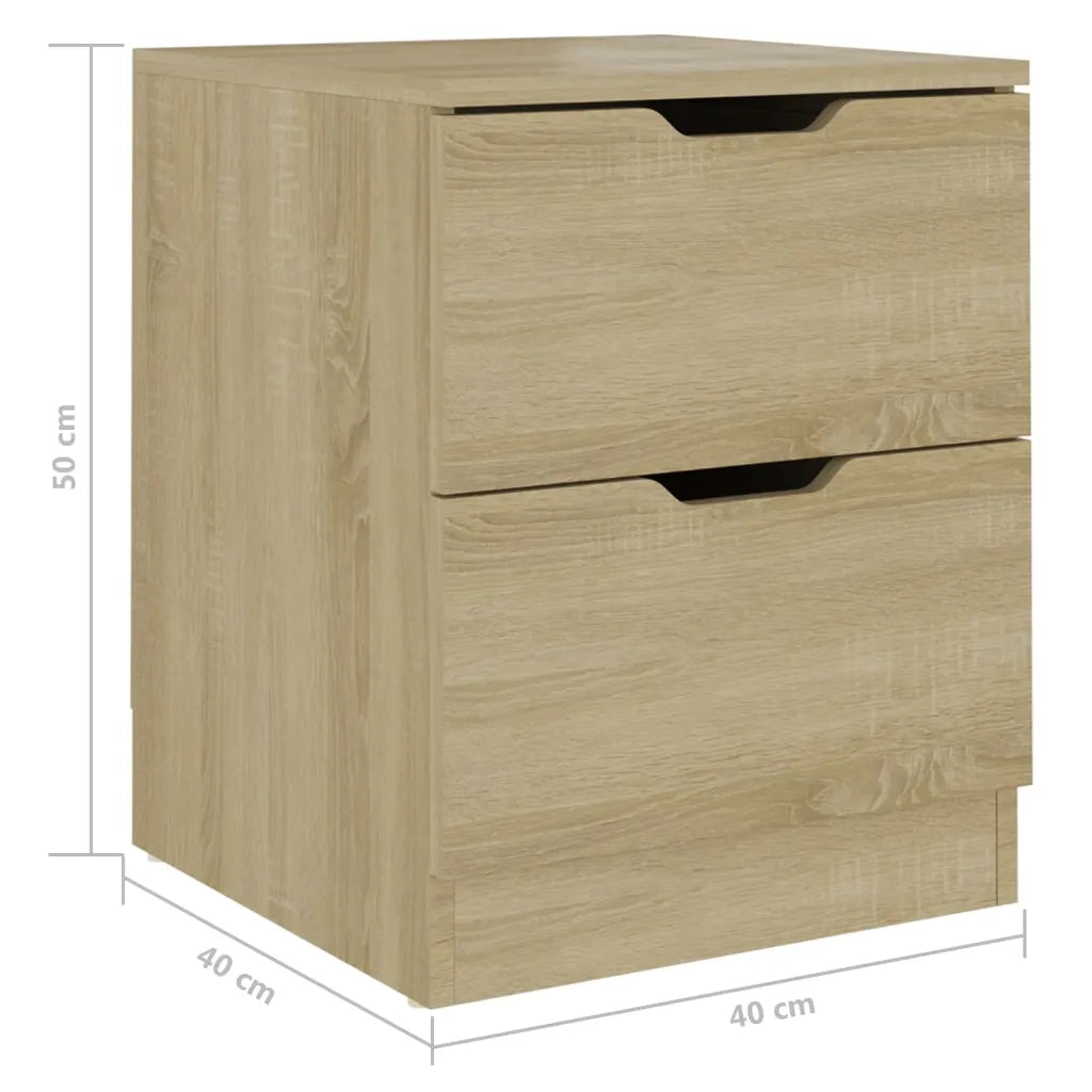 Comodino | Armadio da Notte | Mobiletto da notte Rovere Sonoma 40x40x50 cm in Legno Multistrato