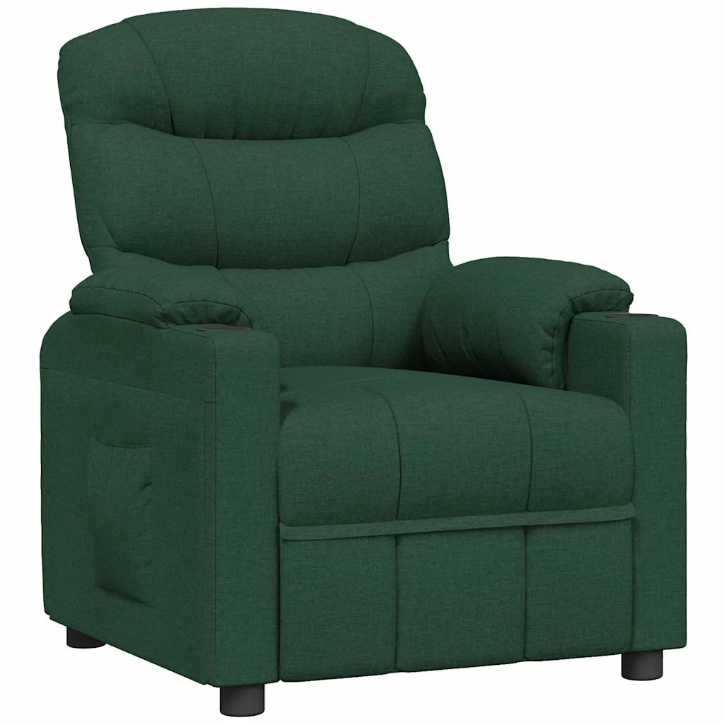 Divano Sedia-Poltrona Reclinabile in Tessuto Verde Scuro 163856
