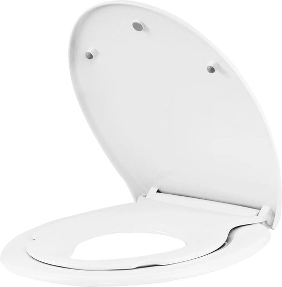 Brilla antibatterico per wc con chiusura morbida - bianco - forma ovale