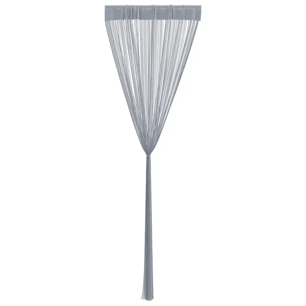 Tende a Filo 2 pz Grigio Chiaro 140x250 cm