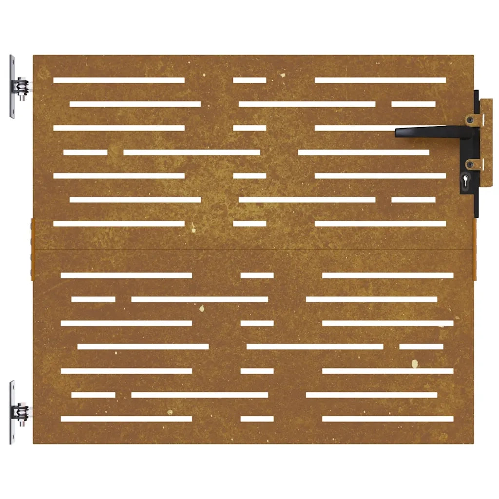 Cancello da Giardino 85x75 cm Acciaio Corten Design Quadrato