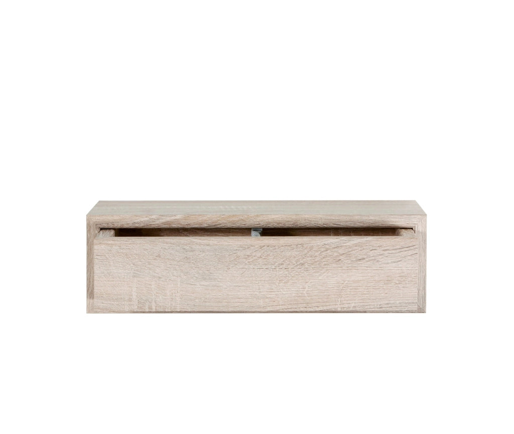 Mensola da Parete 1 Cassetto 45x13,4x20 cm in Fibra di Legno Lego Rovere Sagerau
