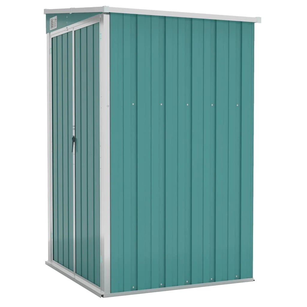 Casetta da giardino a parete 118 x 100 x 178 cm acciaio zincato verde 02_0044058