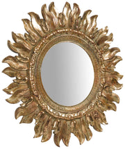 Biscottini Specchiera da appendere diam.L43xPR2 cm finitura foglia oro anticato.