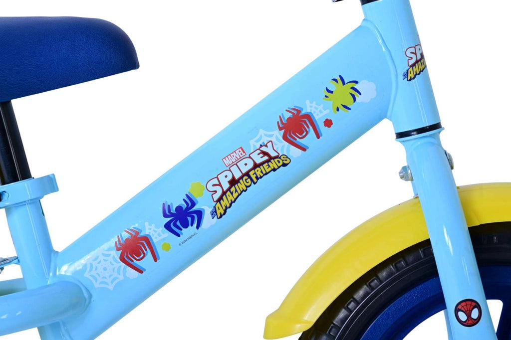 Balance Bike Bicicletta Senza Pedali per Bambini 12" Licenza Marvel Spidey Azzurro