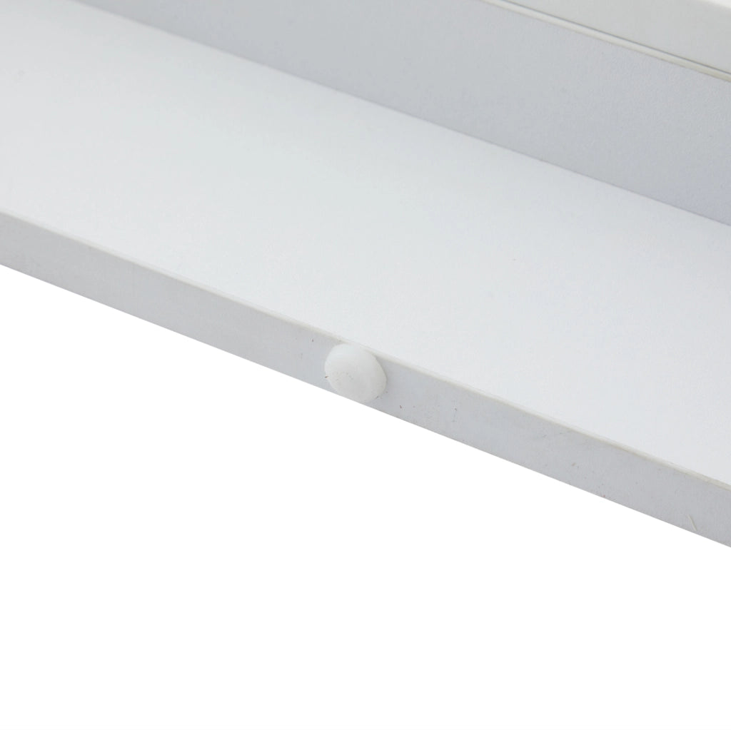 Tavolino da caffè LED bianco moderno con contenitore; 100 x 50 x 42 cm; in truciolare e acrilico