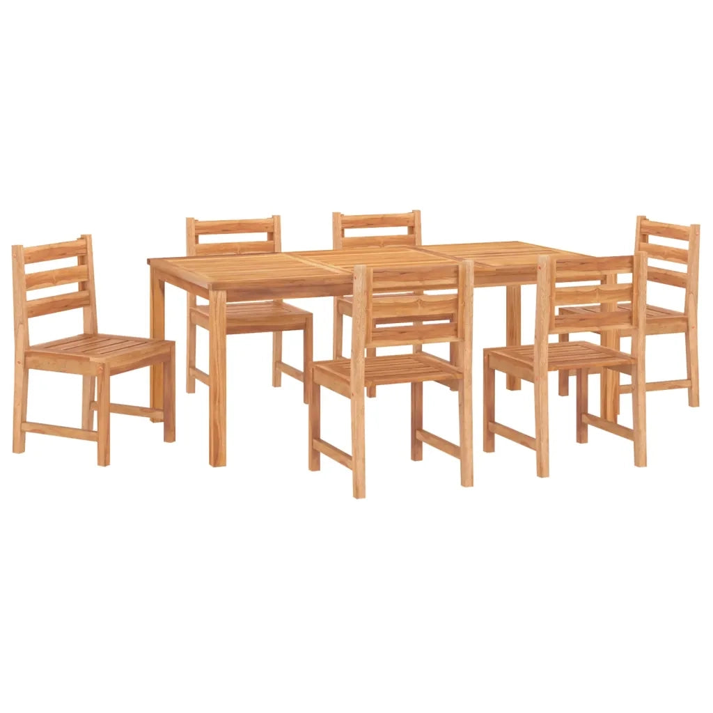 Set da Pranzo da Giardino 7 pz in Legno Massello di Teak 3157191