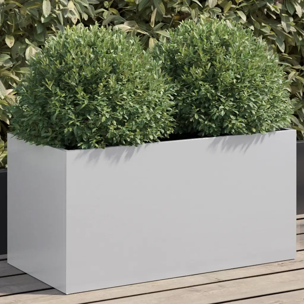 Fioriera Argento 62x30x29 cm in Acciaio Zincato