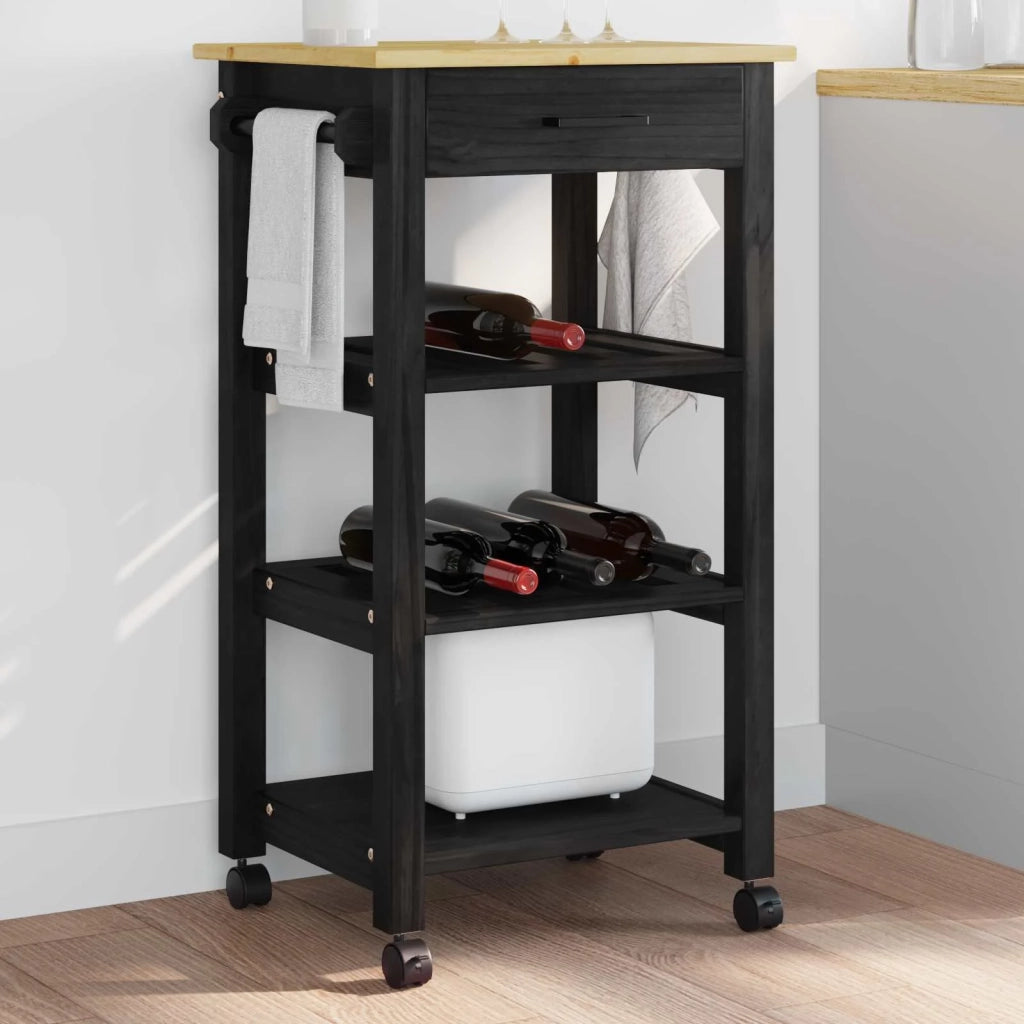 Carrello da Cucina MONZA Nero 48 x 40 x 88,5 cm CFW5628841