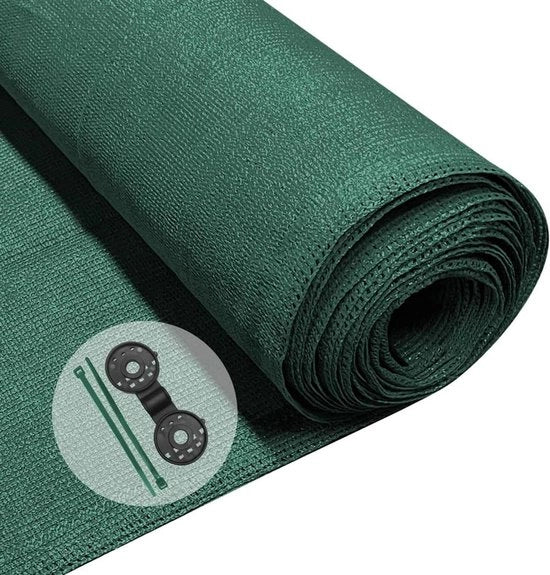 Schermatura per Giardino 18 x 10 m - Tasso di Ombreggiamento 75% - Resistente ai Raggi UV - Resistente ai Sollecitazioni - Verde