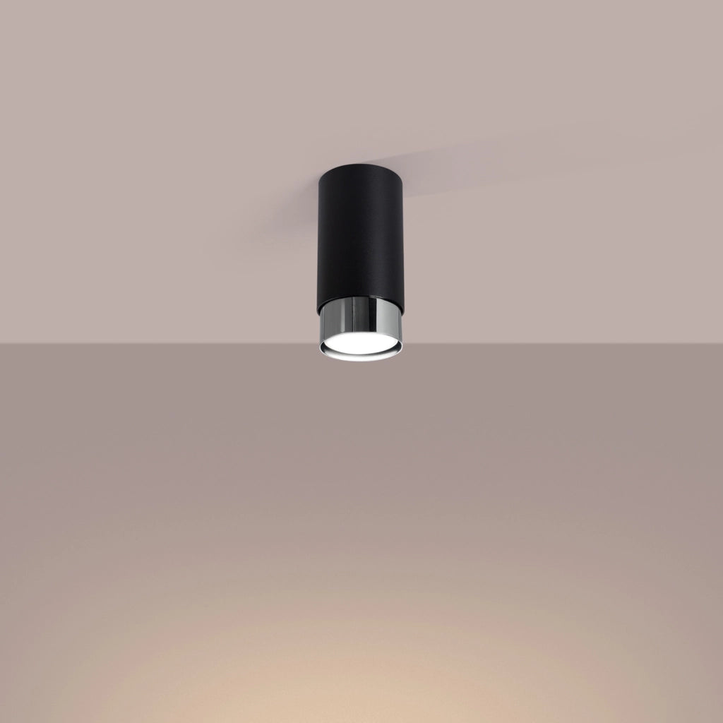 Spot soffitto moderno OSCURO nero/cromo GU10 10W PureLume