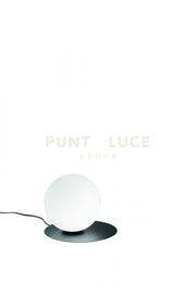 SNAIL  LUMETTO NERO CON SFERA OPALE BIANCA 1 LUCE ATTACCO G9 D.22CM