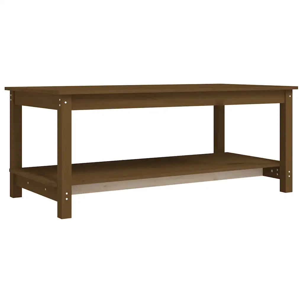 Tavolino da Salotto-Tavolino da soggiorno-Tavolo Ambra 110x55x45 cm Legno Massello di Pino 385219