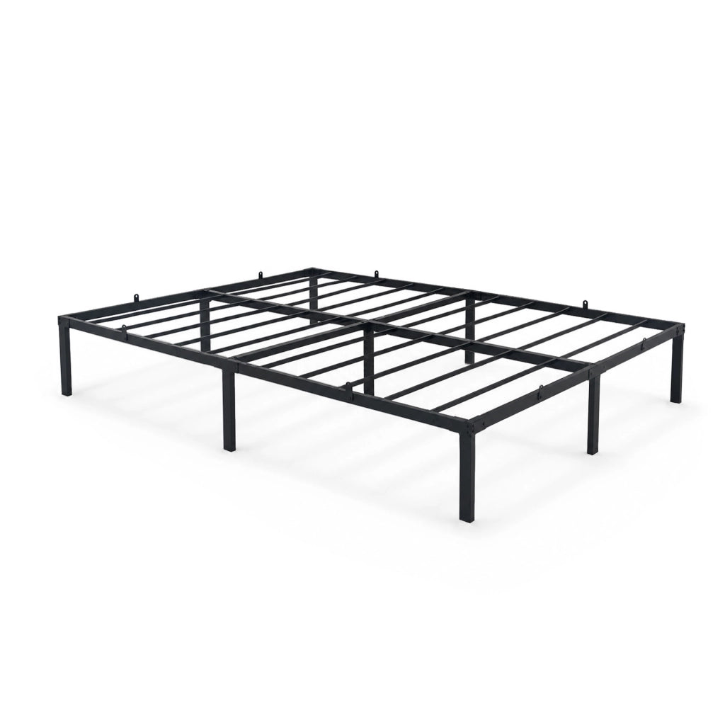 Struttura Letto Pieghevole in Metallo Rete a Doghe 140x200 cm Nero Letto per Ospiti 9 Gambe 20 Doghe
