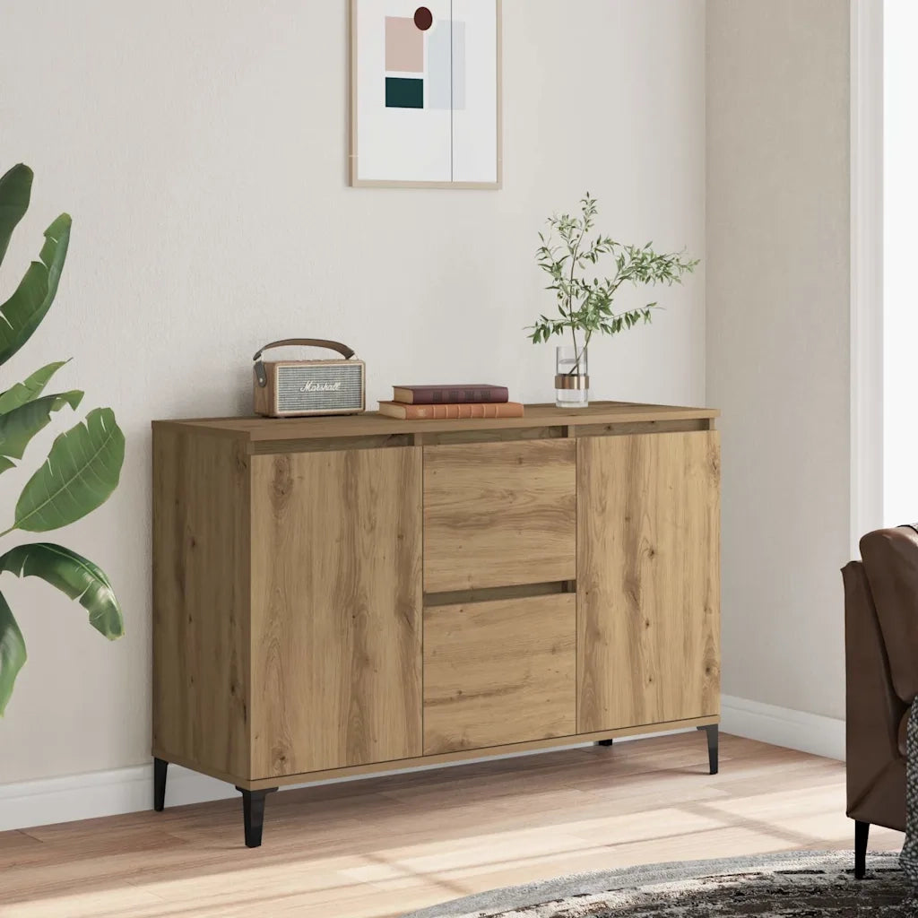 Credenza Rovere Artigianale 102x35x70 cm in Legno Multistrato 856487