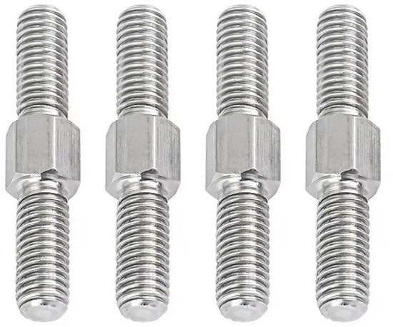Maniglie a vite a doppio fine in acciaio inossidabile 304 - 4 pezzi - testa a 6 viti - capo a doppio fine - vite a sinistra/destra - chiusura automatica - maniglie a vite