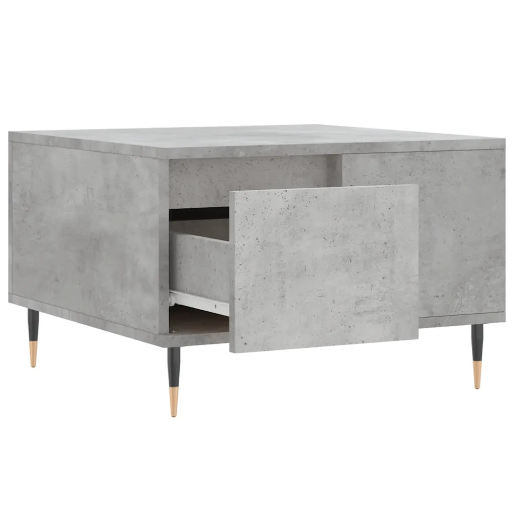 Tavolino salotto | Tavolino da caff¨¨ | Tavolino da Soggiorno Grigio Cemento 55x55x36,5 cm Legno Multistrato