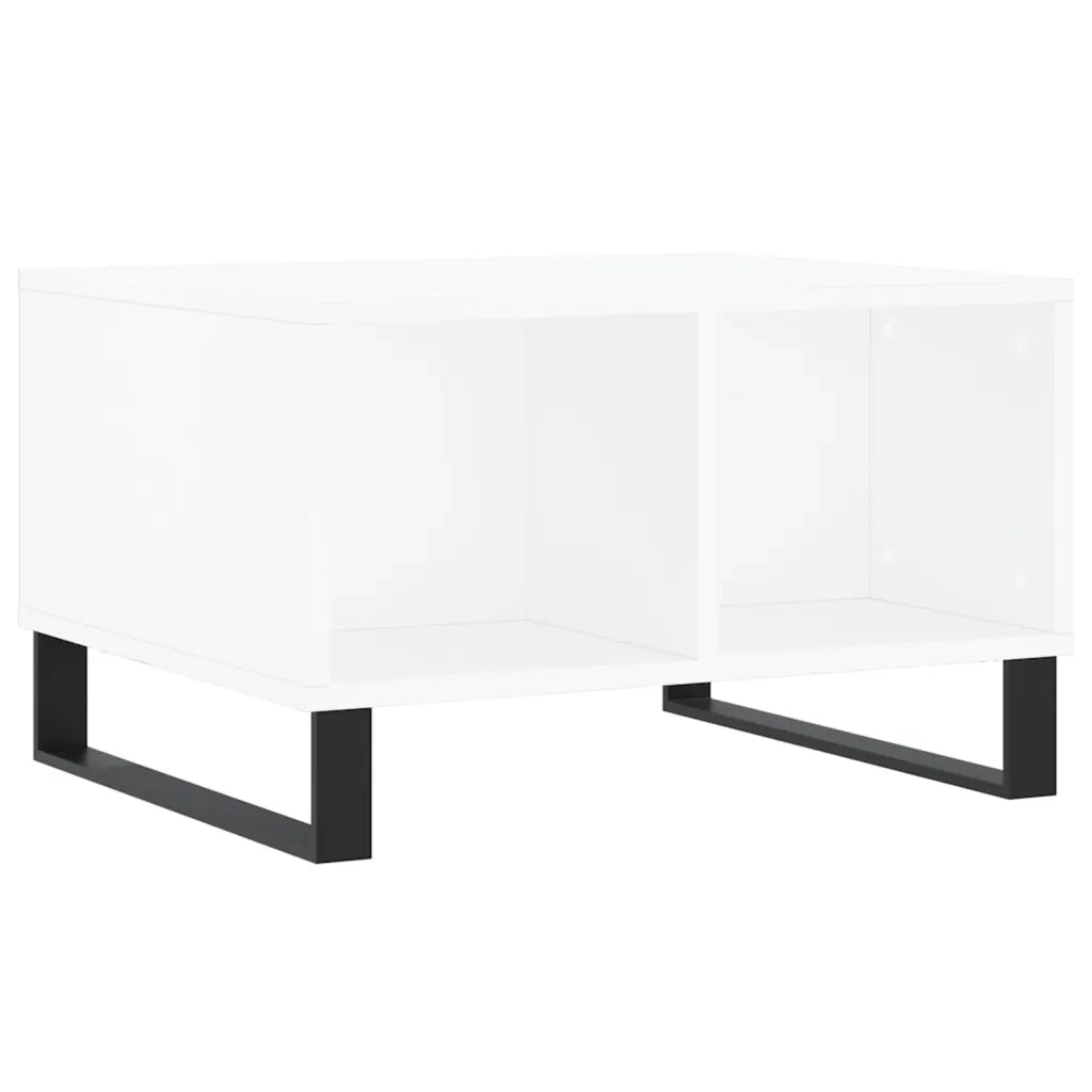 Tavolino da salotto | Tavolino da caff¨¨ | Tavolino da Soggiorno Bianco 60x50x36,5 cm in Legno Multistrato