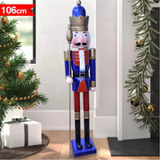 Soldato Schiaccianoci di Natale in Legno Altezza 106 cm Decorazioni Natalizie