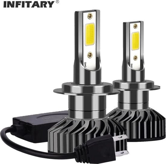 Lampade LED H7 14000 Lumen (Set 2 pezzi) - CANbus  Bianco Intenso 6500K | 72W | EMC COB  | Anti accumulo | Luce a baglio | Luce di grande intensità & Luce di nebbia | Auto | Motociclo | Scooter Fari | Lampada | Fari Auto | Fari | Luce auto  |  / 6000k