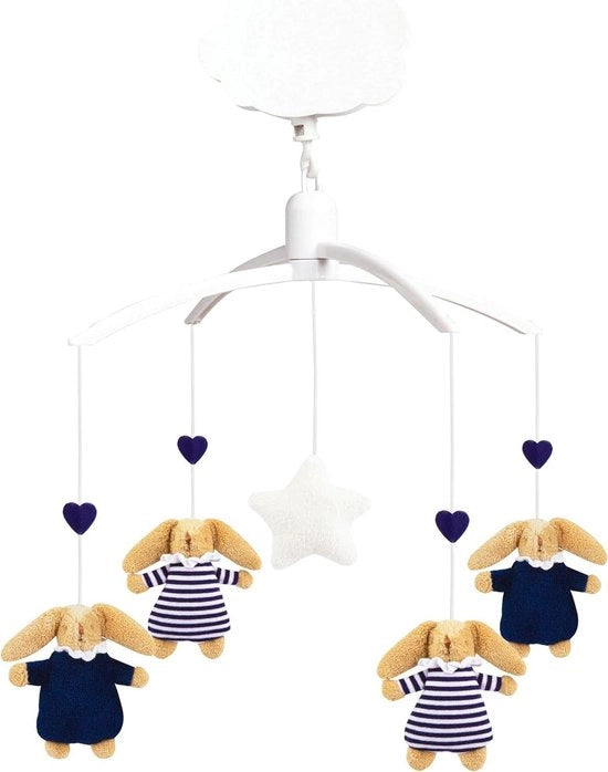 Musical Mobile con Mozart Lullaby - Chic Classico - Blu - Ideale Culla per il Bambino - Facile da Installare