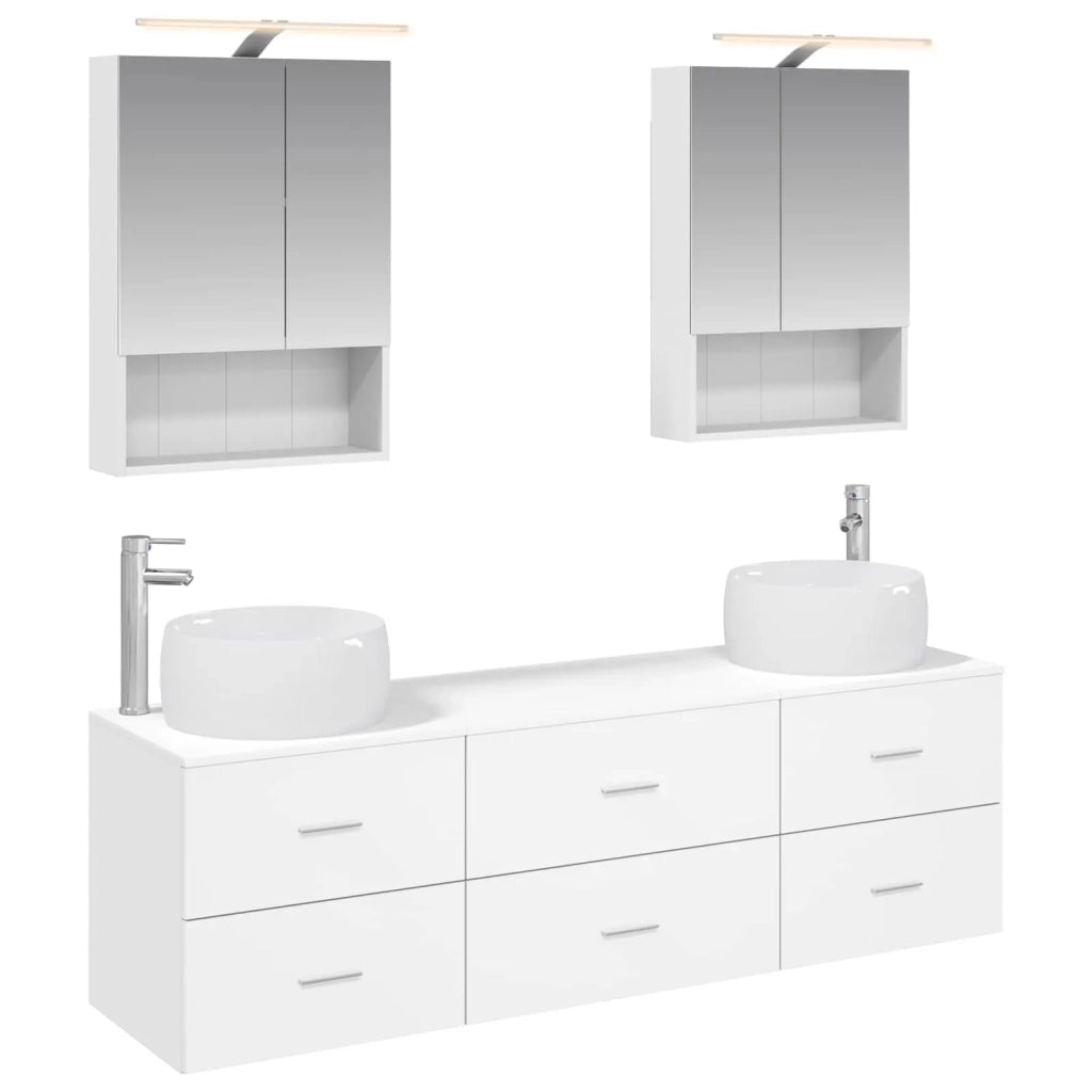 Set di mobili per il bagno 5 pcs Bianco 3406999