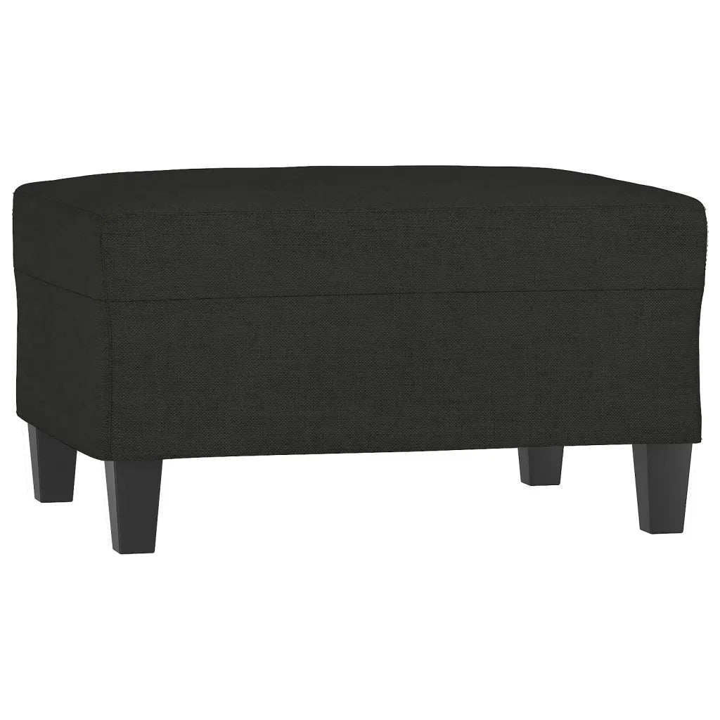 Poggiapiedi Nero 70x55x41 cm in Tessuto 349351