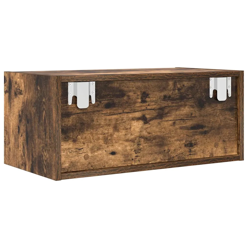 vidaXL Mobili TV 2 pz Rovere Fumo 60x31x25,5 cm Legno Multistrato