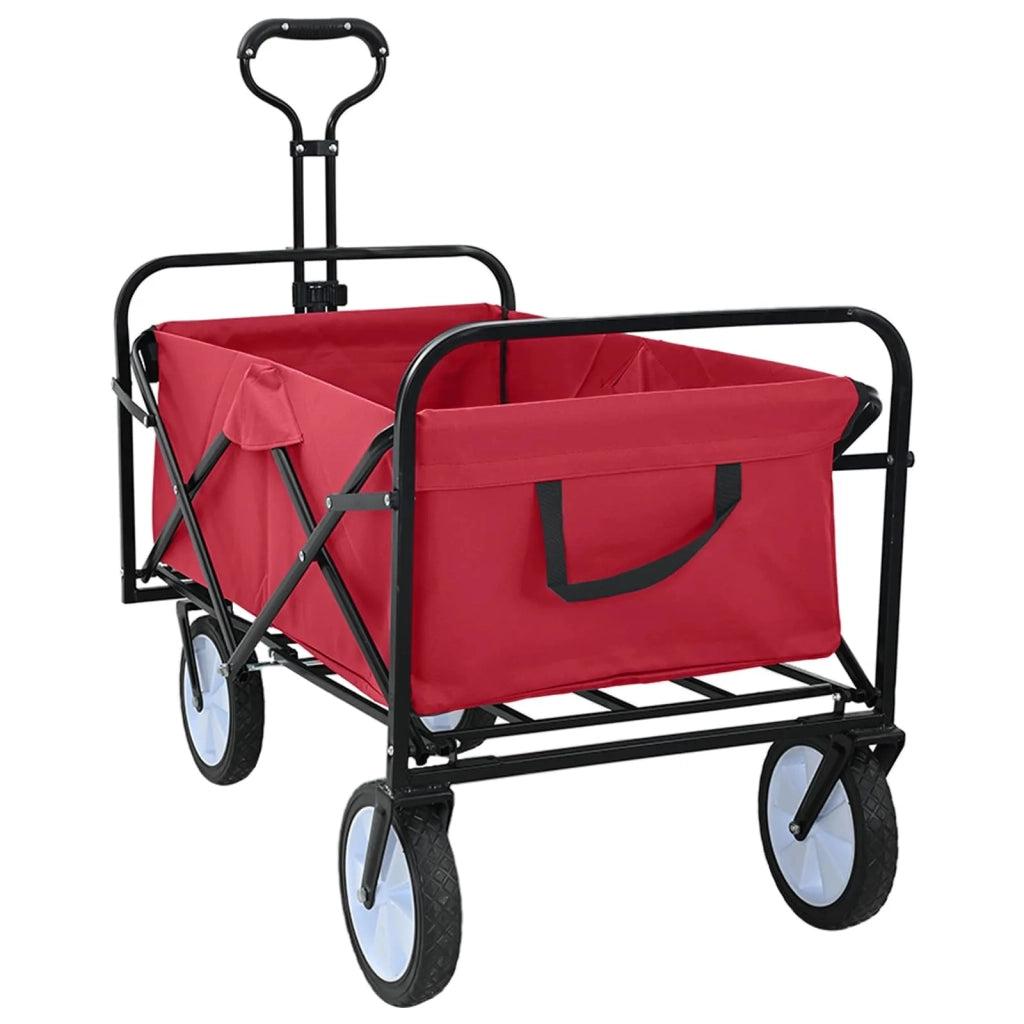 Carrello a Mano Pieghevole Rosso 94 x 53 x 99 cm Tessuto Oxford 42020661