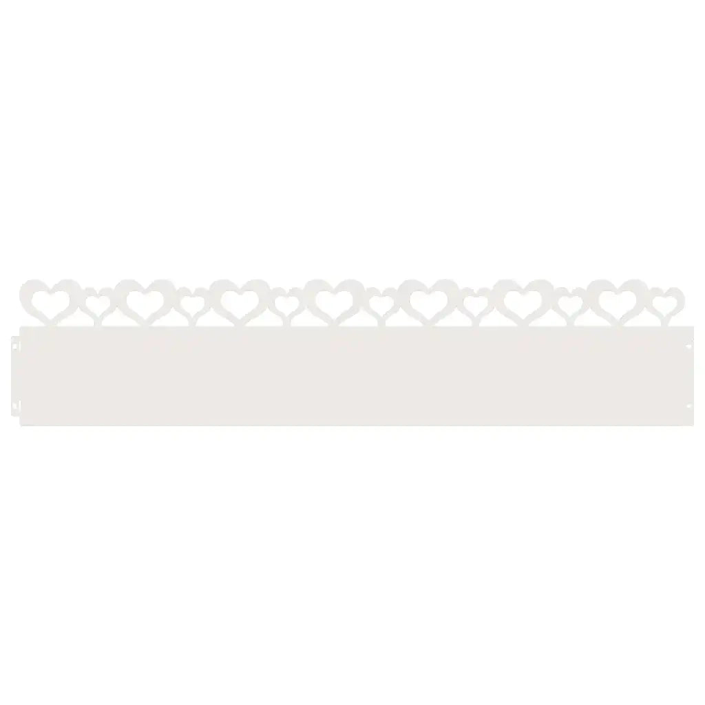 Bordure per prato 20 pcs Bianco 103 x 0,05 x 22 cm Acciaio