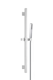 Saliscendi completo moderno quadrato in ottone cromato minimalista