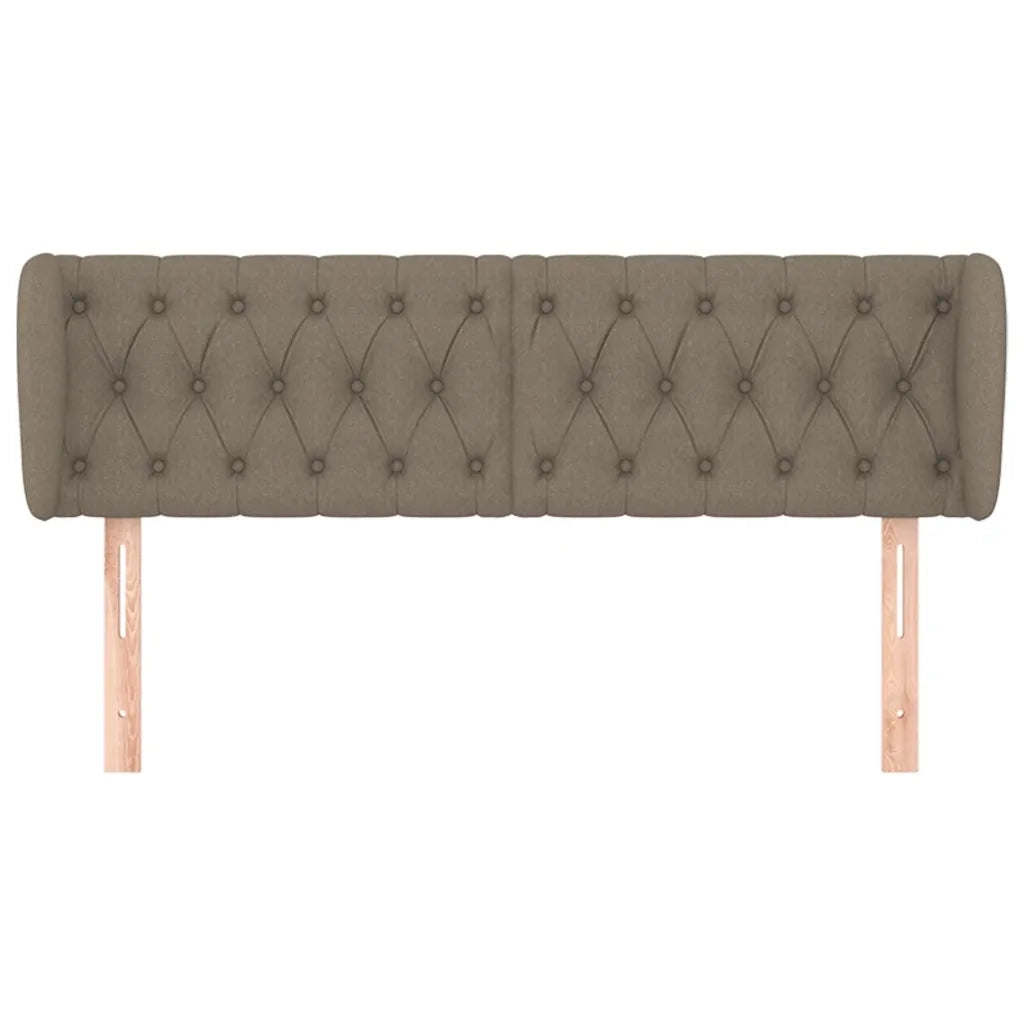 Testiera | Testata ad Orecchio Tortora 147x23x78/88 cm in Tessuto