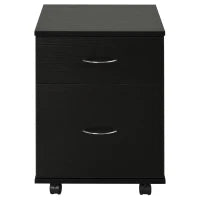 Cassettiera a Rotelle da Ufficio Salvaspazio in Legno, 41x39x58cm, Nero