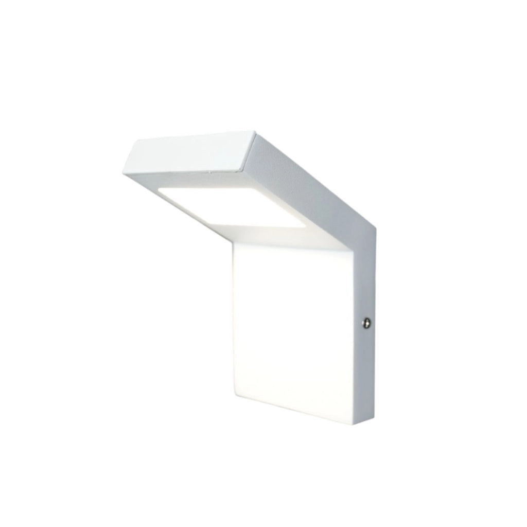 APPLIQUE LED DA ESTERNO IP54 10W LUCE NATURALE 4000K° - ILLUMINAZIONE MODERNA DESIGN IN ALLUMINIO COLORE BIANCO