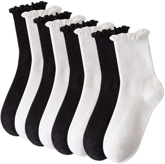 Calze unisex 8 paia - Calze in cotone - Respiranti - Assorbenti di sudore - Adatti per uso quotidiano