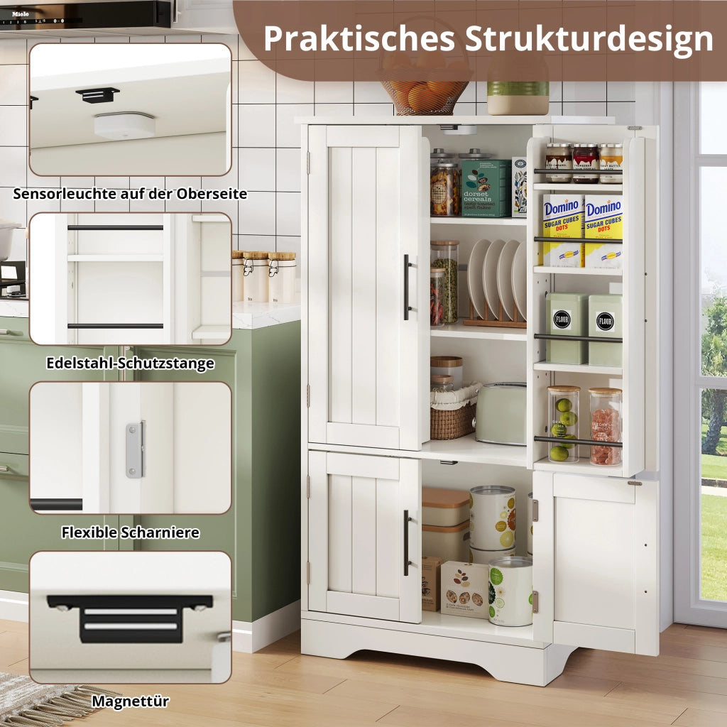 ARMADIO Alto 120x60x40 cm MDF Bianco con luce LED sensore