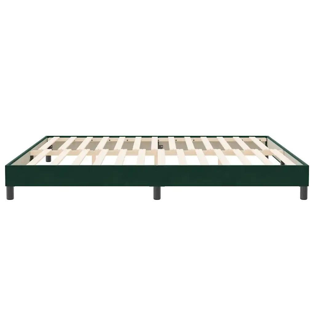 vidaXL Giroletto senza Materasso Verde Scuro 200x220 cm in Velluto