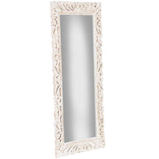 Specchio da parete in legno bianco 60x120x2,5h cm