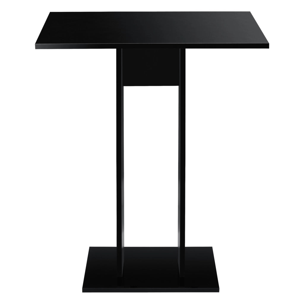 Tavolo Quadrato Lindesnes da Cucina Pranzo Bar 65 x 65 x 78 cm - Nero Lucido [en.casa]