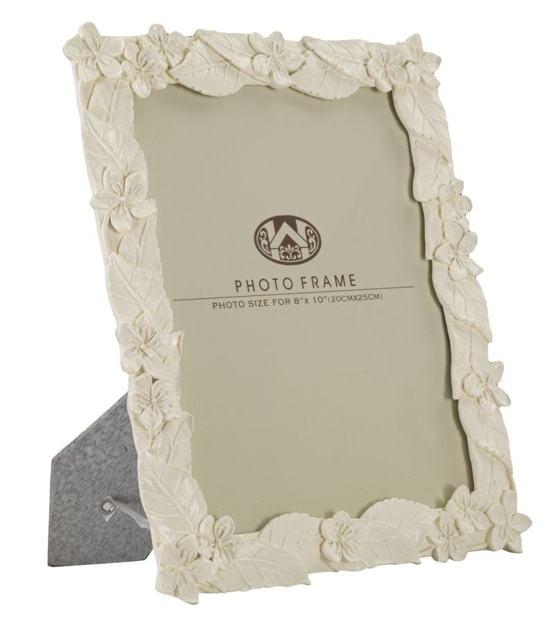 Cornice Leaf Cream 26x2x30,7 cm in Poliresina e Vetro