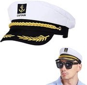 Cappello da Capitano Flessibile - Cappello da Marinaio - Accessorio di Costume - Halloween - Cosplay - Teatro - Cappello da Marinaio Flessibile