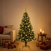 Albero di Natale Artificiale con Palline 150 cm 150 LED 3461346