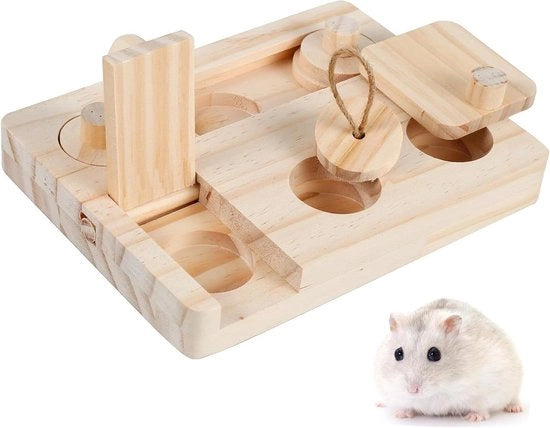 Giocattolo di Caccia 6 in 1 Interattivo per Piccoli Animali Giocattolo per Dispensare Cibo Giocattolo Interattivo per Masticare per Hamster Cavia Conigli