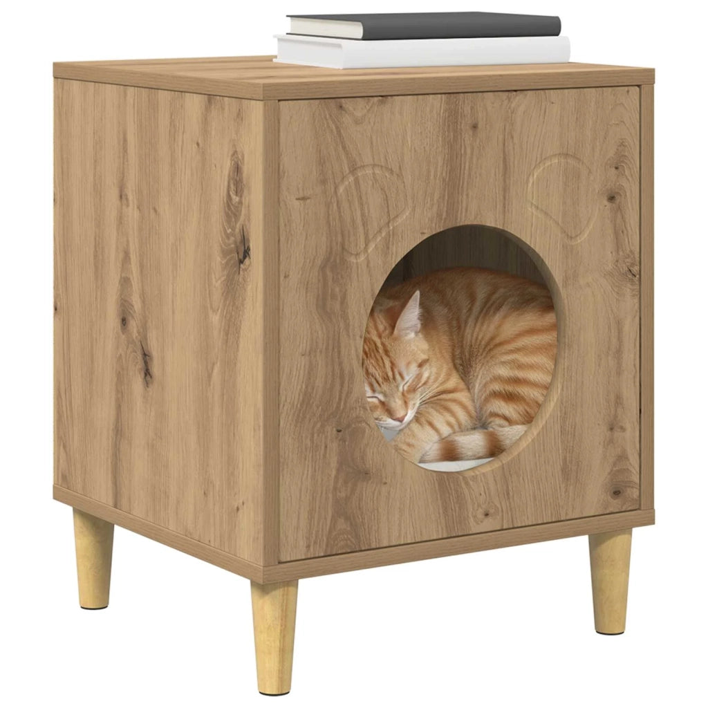Casa per Gatti Rovere Artigianale 42,5 x 40 x 53 cm 8000679