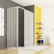 Box doccia angolare 90x100 a soffietto in PVC con apertura centrale Teti