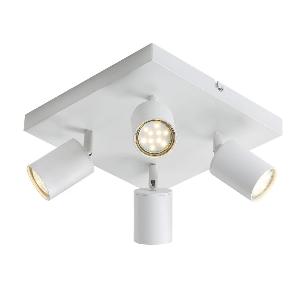 ZMH Faretto da soffitto 4 luci GU10 orientabili 330° per corridoio